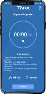 NOUT - Application Mobile TIMAX - Chrono Suivi de Temps